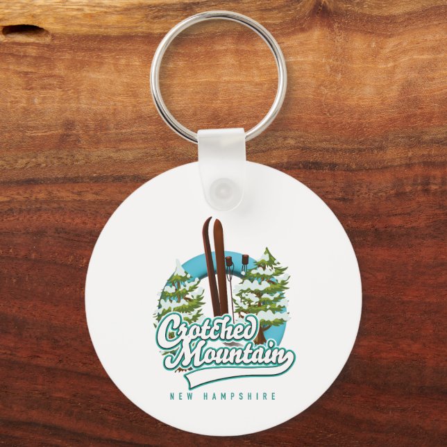 Crotched mountain new hampshire ski logo key ring (Back)