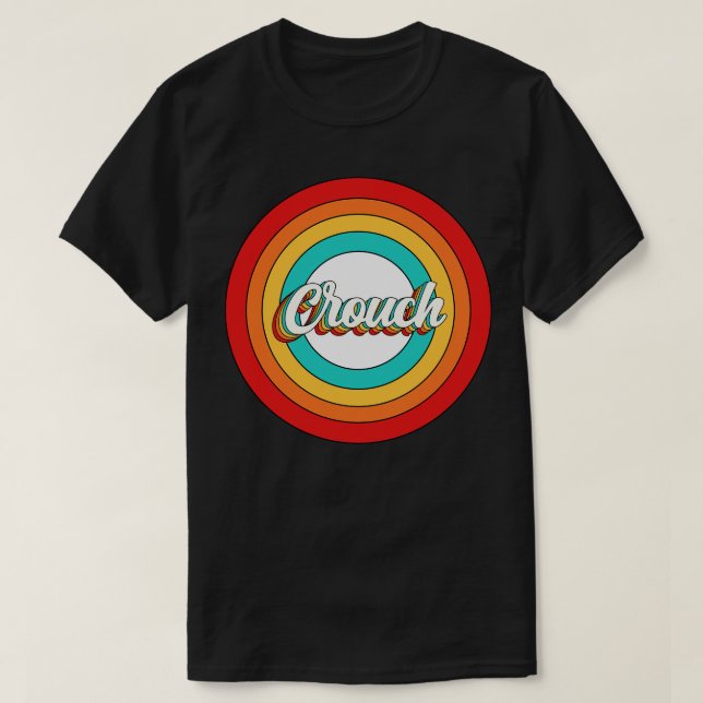 Crouch Name Shirt Vintage Crouch Circle (Design Front)