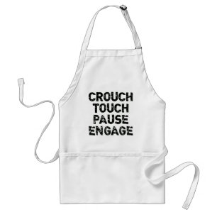 Crouch Touch Pause Engage Rugby Tees Standard Apron