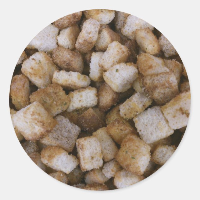 Croutons Classic Round Sticker (Front)