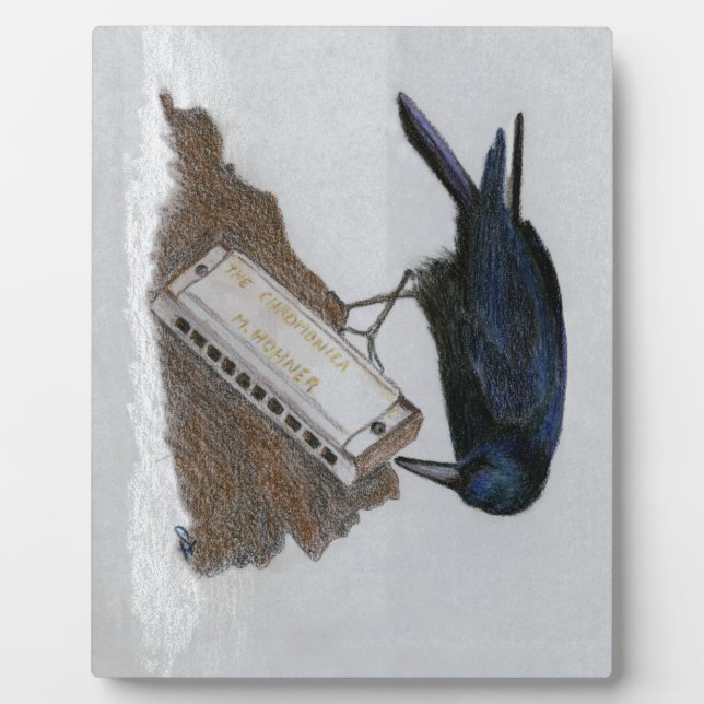 Crow and Harmonica Plaque (Front)