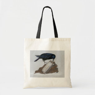 Crow and Harmonica Tote Bag