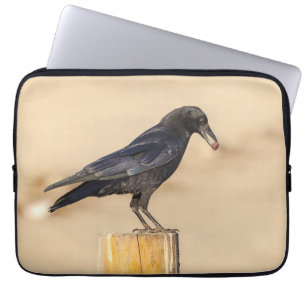 Crow and Its Nut Laptop Sleeve