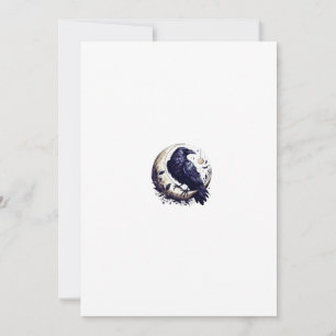 crow and moon invitation