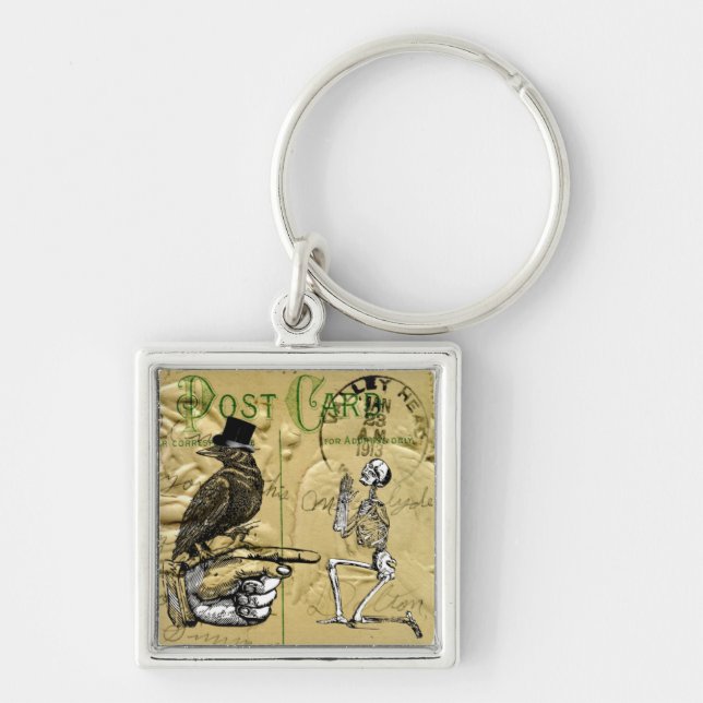 Crow and skeleton key ring (Front)