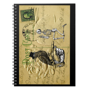 Crow and skeleton notebook