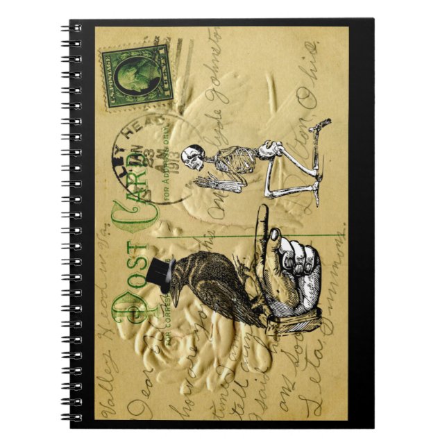 Crow and skeleton notebook (Front)
