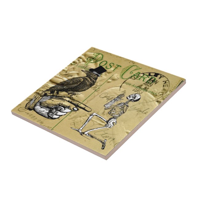 Crow and skeleton tile (Side)