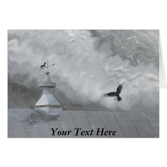 Crow and Weather Vane (Front Horizontal)