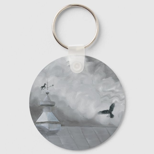 Crow and Weather Vane Key Ring (Front)
