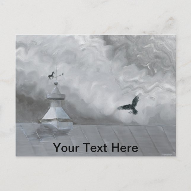 Crow and Weather Vane Postcard (Front)