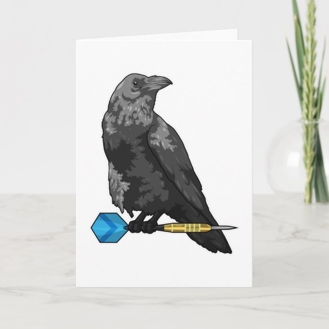 Crow at Darts with Dart Card (Front)