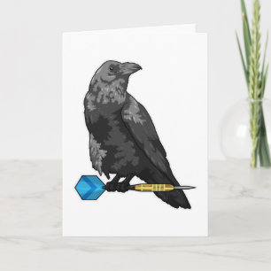 Crow at Darts with Dart Card