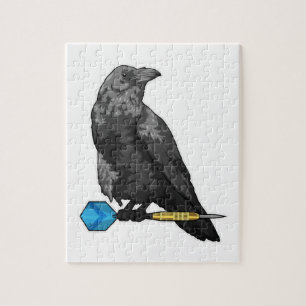 Crow at Darts with Dart Jigsaw Puzzle