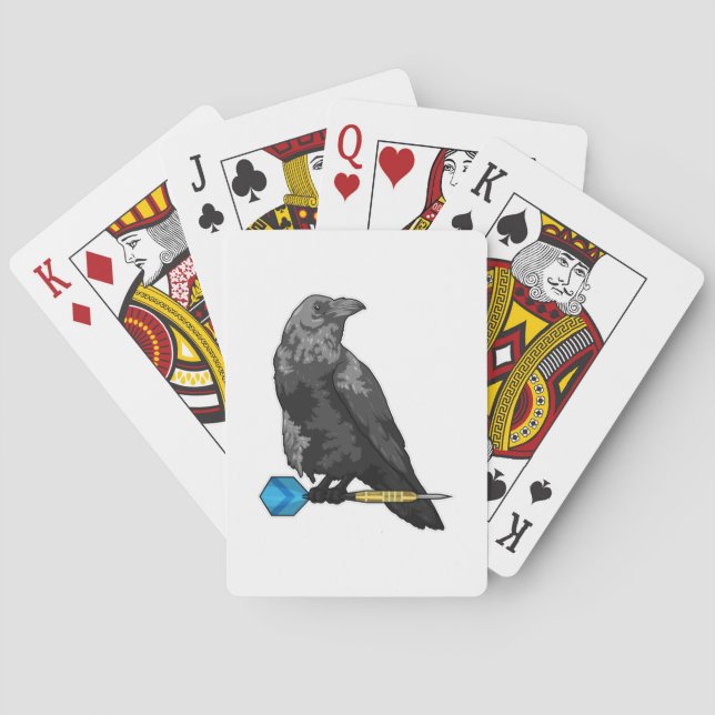 Crow at Darts with Dart Playing Cards (Back)