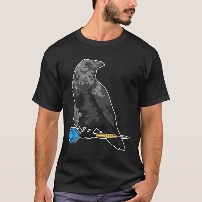 Crow at Darts with Dart T-Shirt (Front)