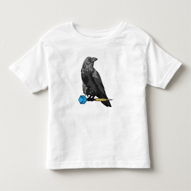 Crow at Darts with Dart Toddler T-Shirt (Front)
