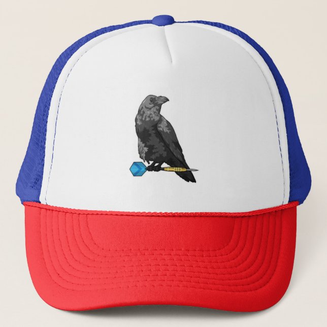 Crow at Darts with Dart Trucker Hat (Front)