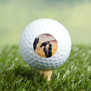 Crow at Sunrise Golf Balls