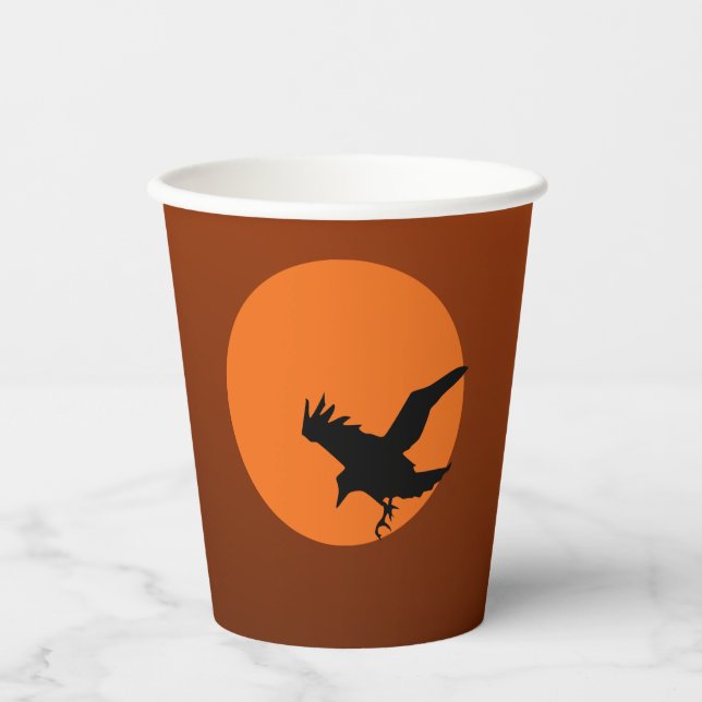 Crow at Sunset Paper Cup (Front)