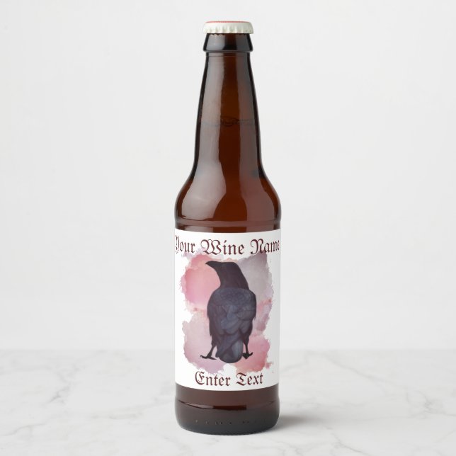 Crow Beer Bottle Label (Front)