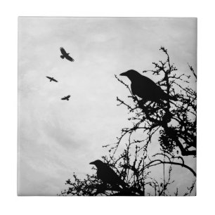 Crow Bird Design 43 Ceramic Tile