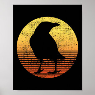 Crow Bird Lover Raven Vintage Poster