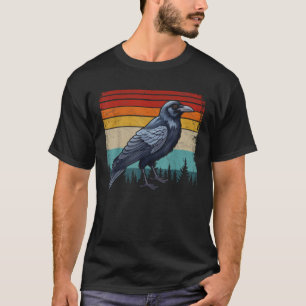 Crow Bird Vintage Distressed Retro Style Cool Crow T-Shirt