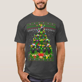 Crow Bird Xmas Lighting Tree Santa Crow Ugly Chris T-Shirt