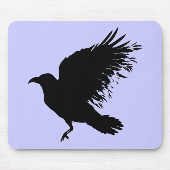 Crow - black mouse pad (Front)