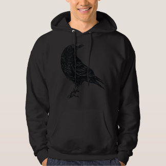 Crow Blackbird Raven Silhouette Bird  Hoodie