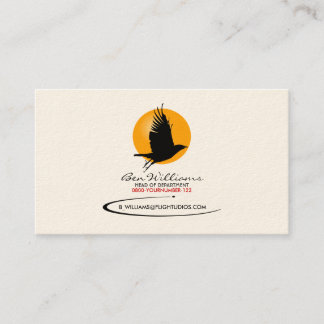 Crow Business Card (W/ Sun Backdrop)