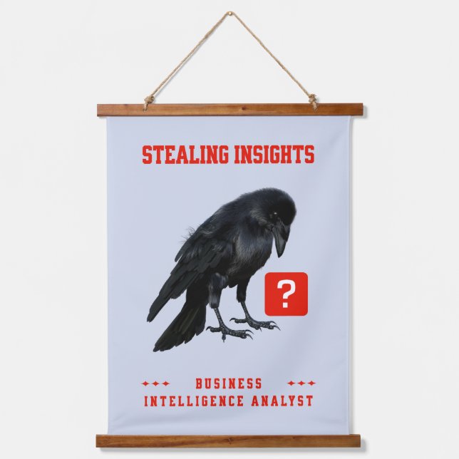 Crow Business Intelligence Analyst Hanging Tapestry (Front)