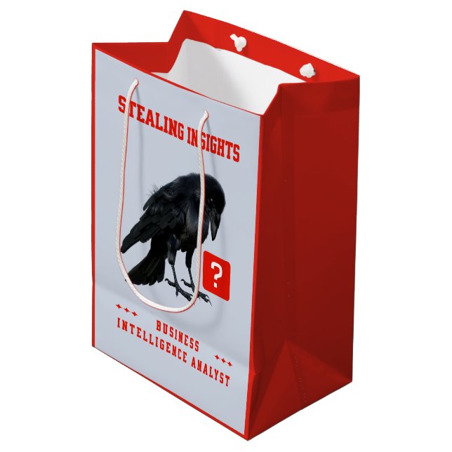 Crow Business Intelligence Analyst Medium Gift Bag (Front Angled)