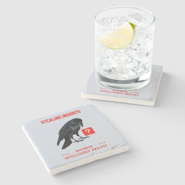 Crow Business Intelligence Analyst Stone Coaster (Side)