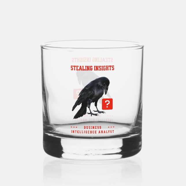 Crow Business Intelligence Analyst Whiskey Glass (Front)