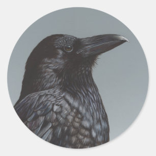 Crow Classic Round Sticker