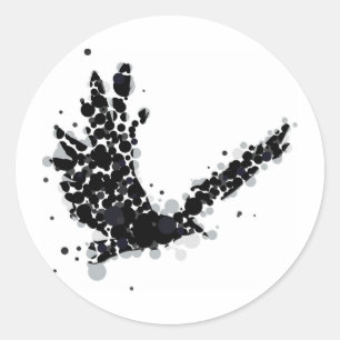crow classic round sticker