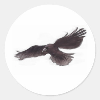 Crow Classic Round Sticker
