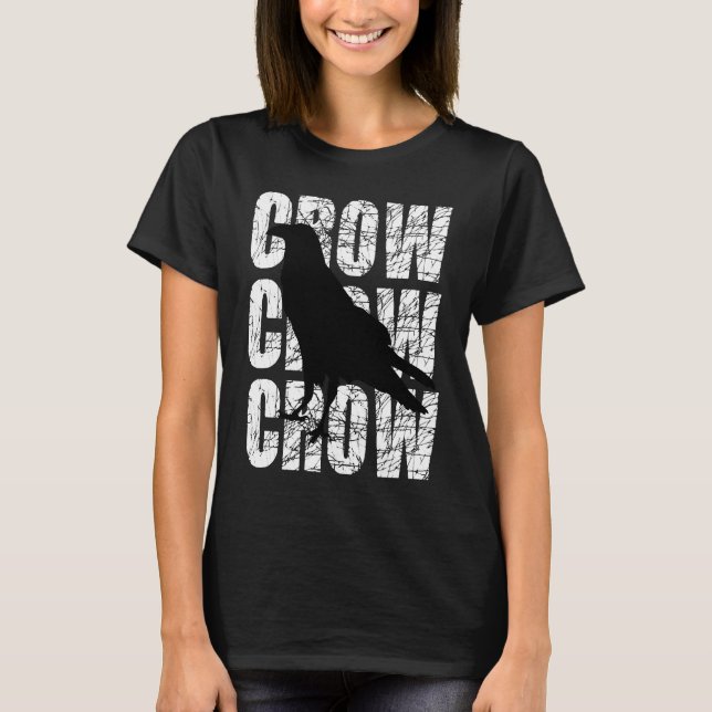 Crow Clever Raven Crow Blackbird T-Shirt (Front)