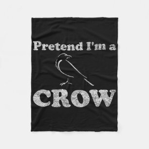 Crow Costume Halloween Pretend I'm A Crow Black Bi Fleece Blanket
