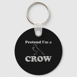 Crow Costume Halloween Pretend I'm A Crow Black Bi Key Ring