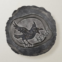 Crow Crow Rabe calls KRÄH! cushion