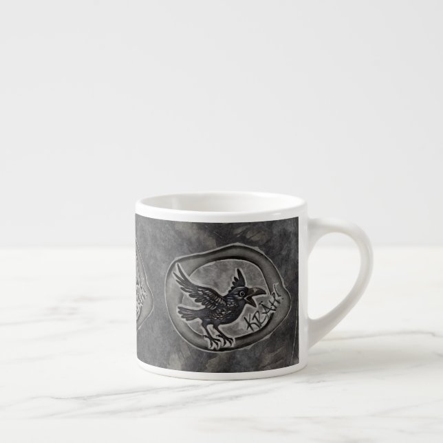 Crow Crow Rabe calls KRÄH! Espresso Cup (Right)
