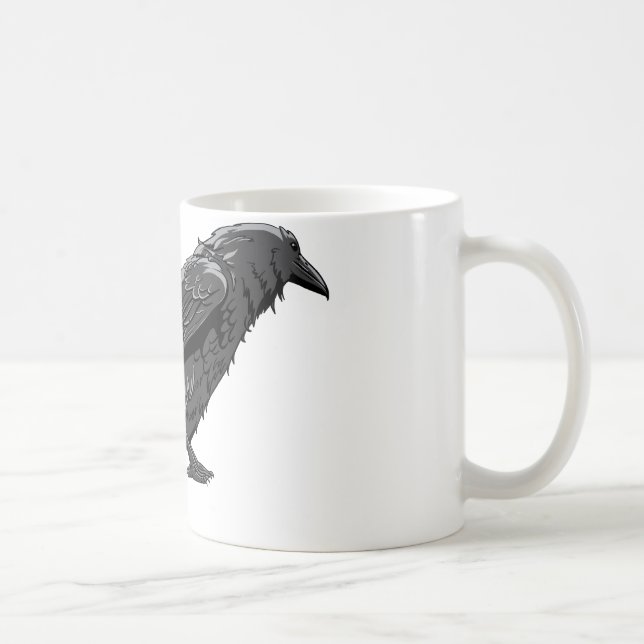 Crow ~ Crows Bird Customise Template Coffee Mug (Right)