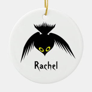 Crow Custom Gothic Medallion Ceramic Ornament
