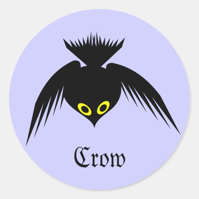 Crow Customisable Sticker (Front)