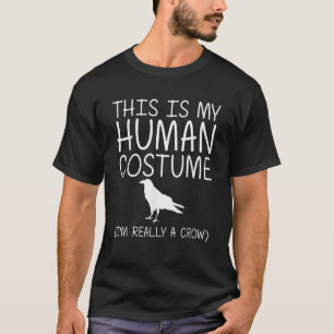 Crow Easy Halloween Human Costume Raven Bird DIY G T-Shirt