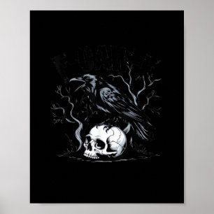 Crow, F-Caw-F Bird Moon Gothic Adult Humor Poster