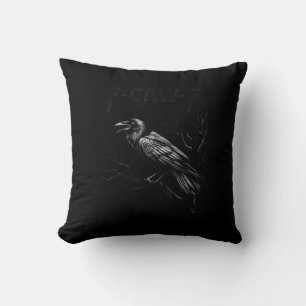 Crow, F-Caw-F Bird Retro Classic Cushion